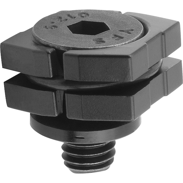 Wedge Clamp Smooth, Form:A With Csk. Screw D=M05X15, L=9, 5, Steel Hardened And Black Oxid Fi